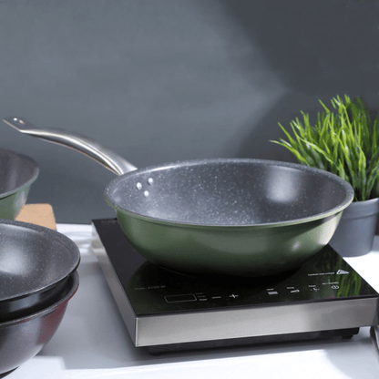 Wok pan 28cm Groen